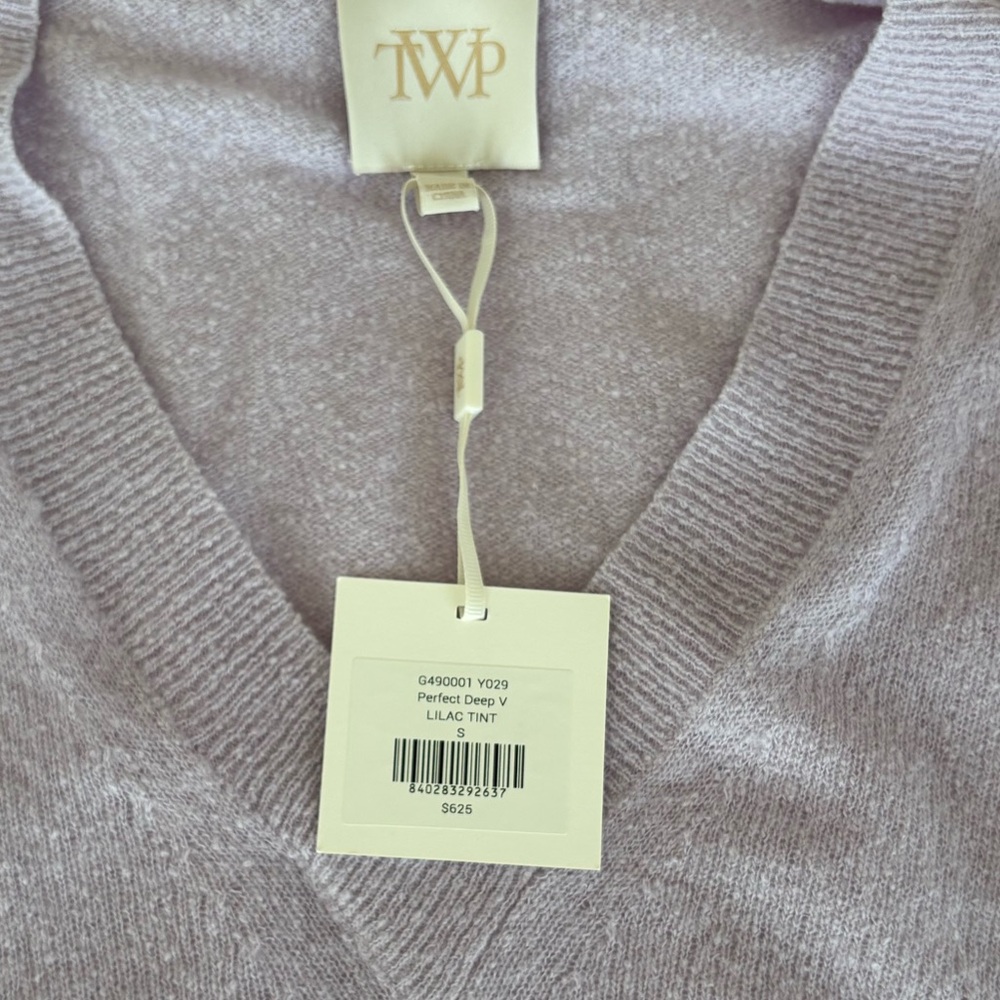 TWP Deep V Cashmere Sweater NWT - Picture 7 of 9